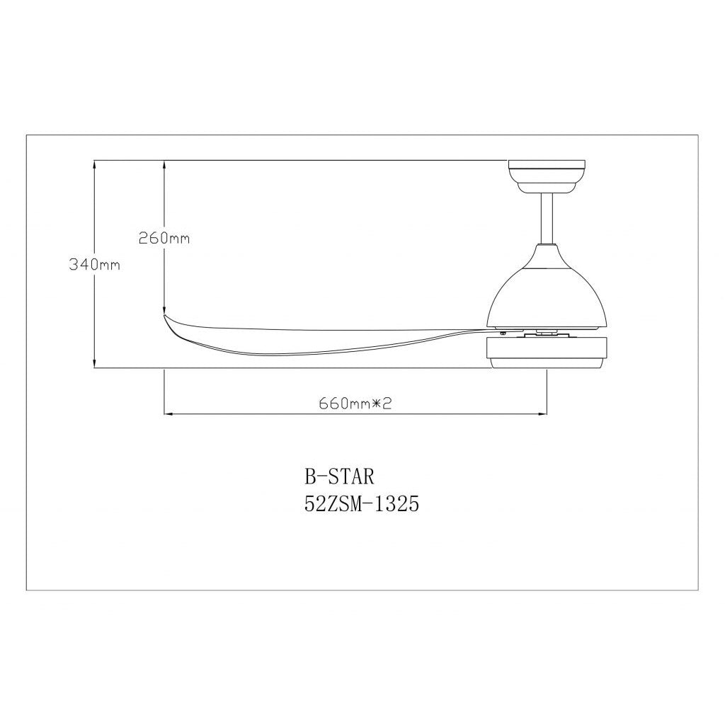 Fanco B-Star Ceiling Fan 36"/46"/52"