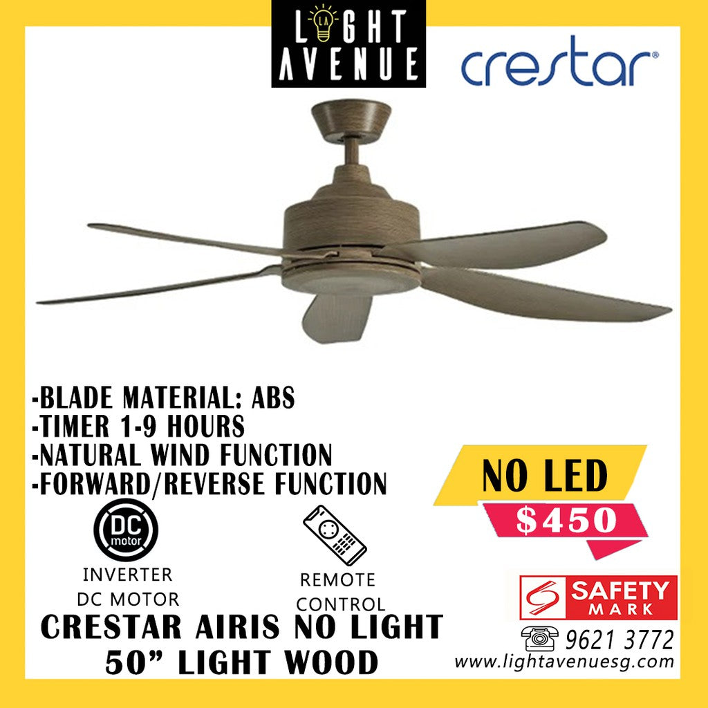 Crestar Airis+ Smart Ceiling Fan 5 Blade 50"/56"