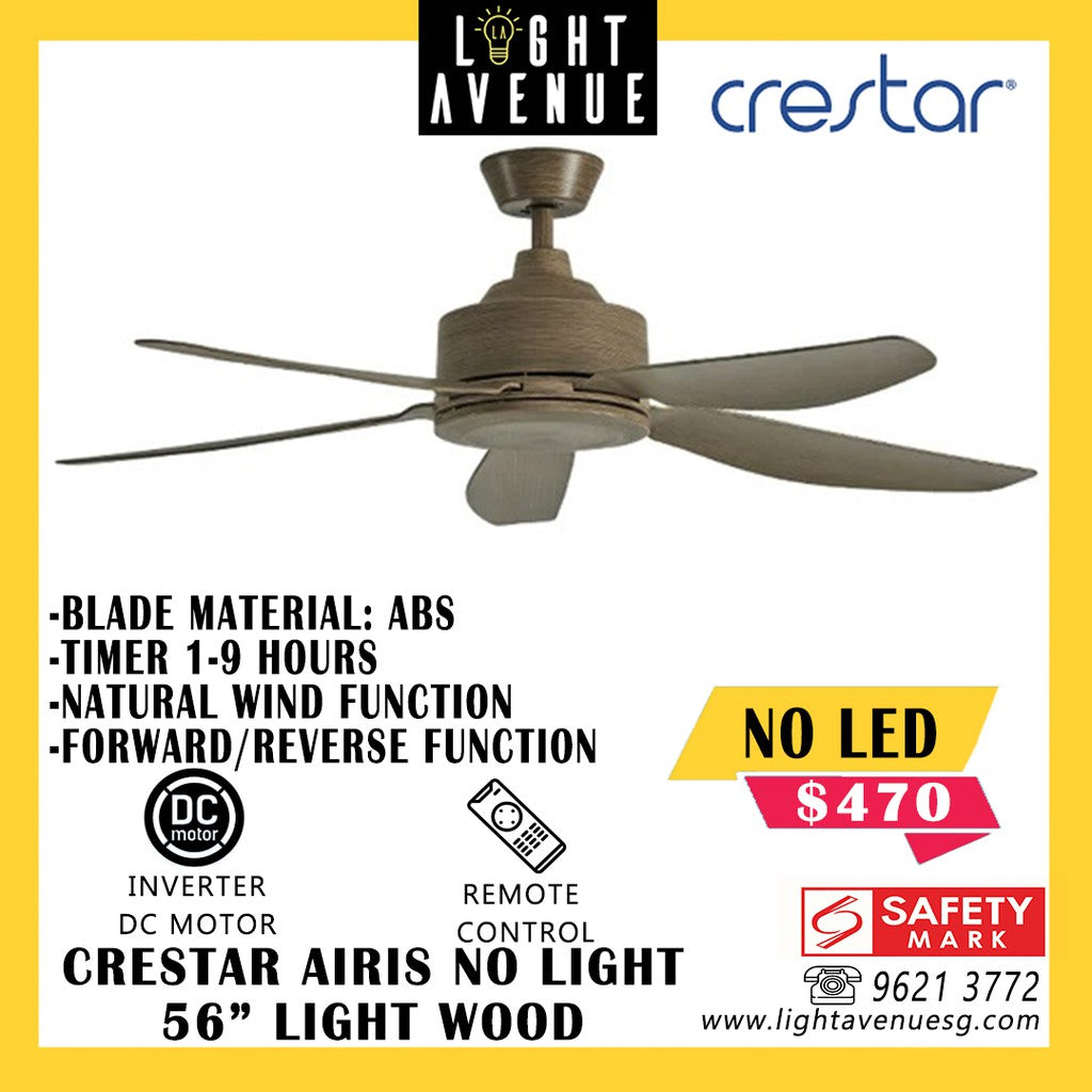 Crestar Airis+ Smart Ceiling Fan 5 Blade 50"/56"