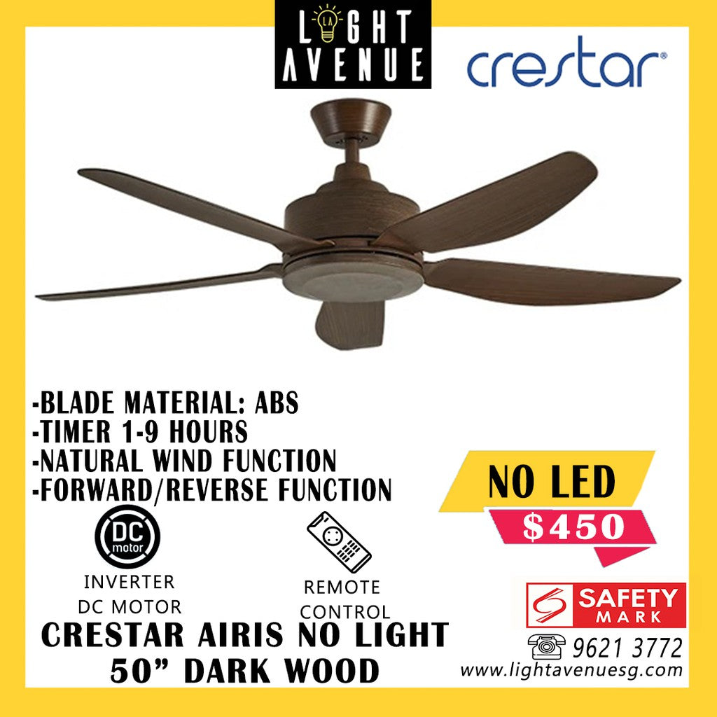 Crestar Airis+ Smart Ceiling Fan 5 Blade 50"/56"