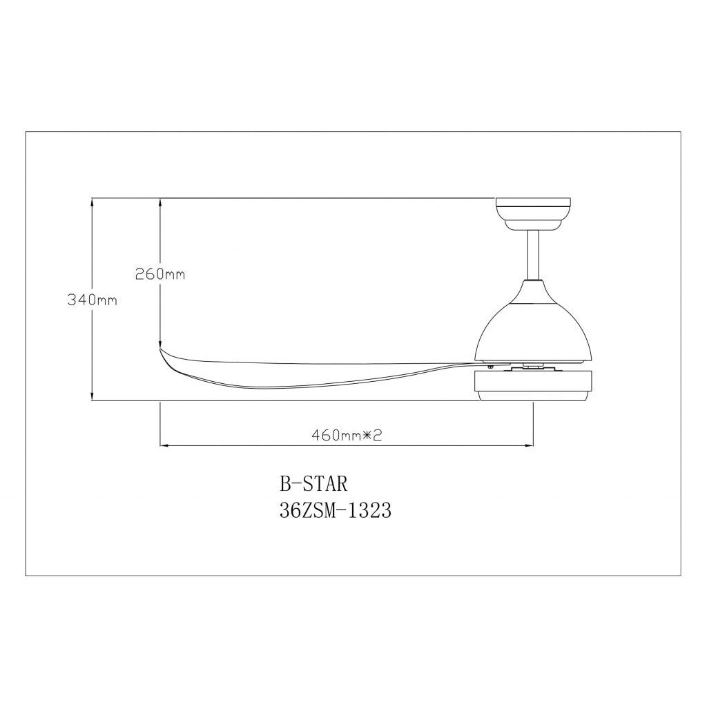 Fanco B-Star Ceiling Fan 36"/46"/52"
