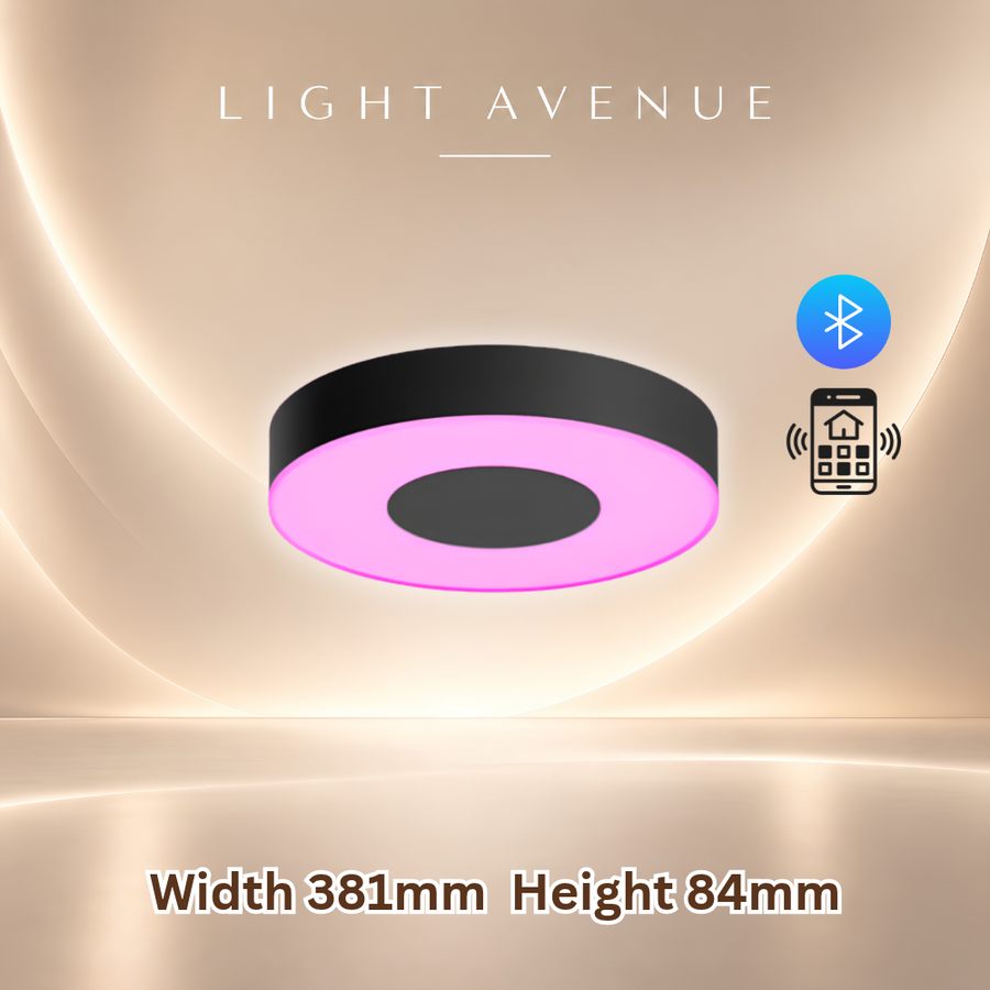 Philips Hue Black Xamento Medium Smart Ceiling Light White and Color Ambience Smart Home Lighting