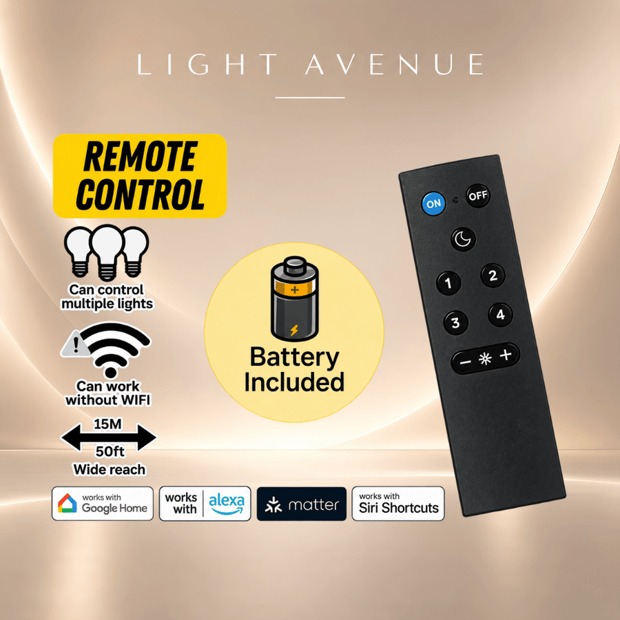 WiZ Smart WiFi Remote Control with batteries Turn Lights Brighten or Dim
