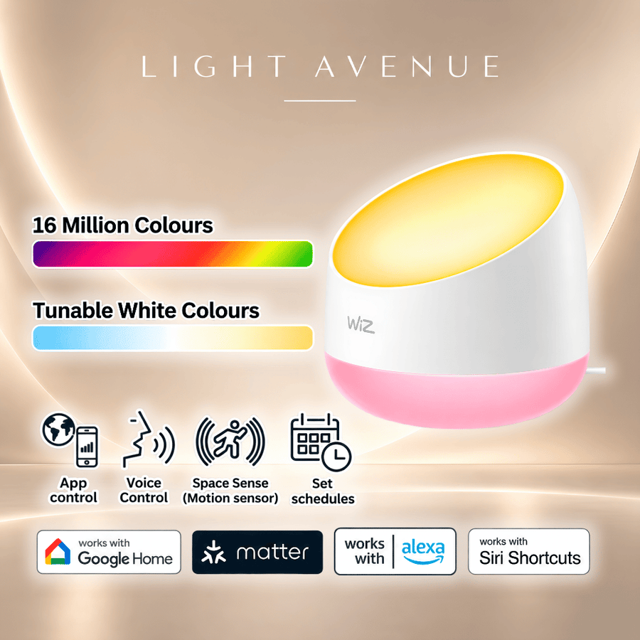 WiZ Squire Smart WiFi RGB Portable Dual Zone Table Lamp