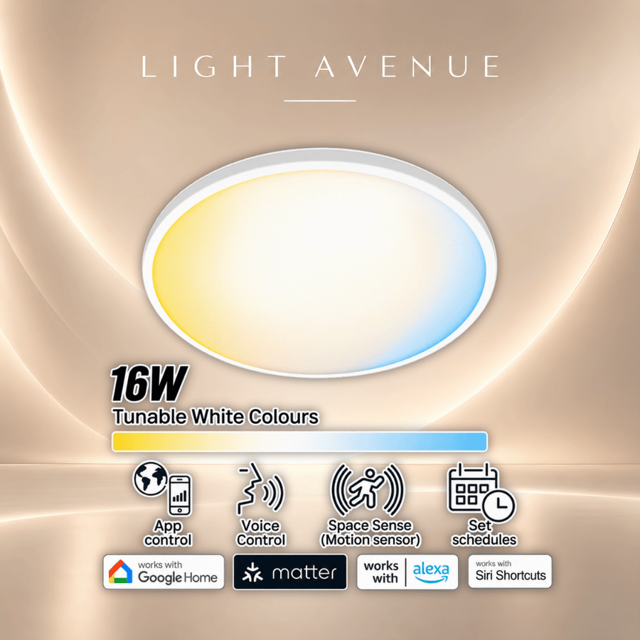 WiZ Smart WiFi SuperSlim Ceiling Light 16W 2700K to 6500K Warm White to Cool White