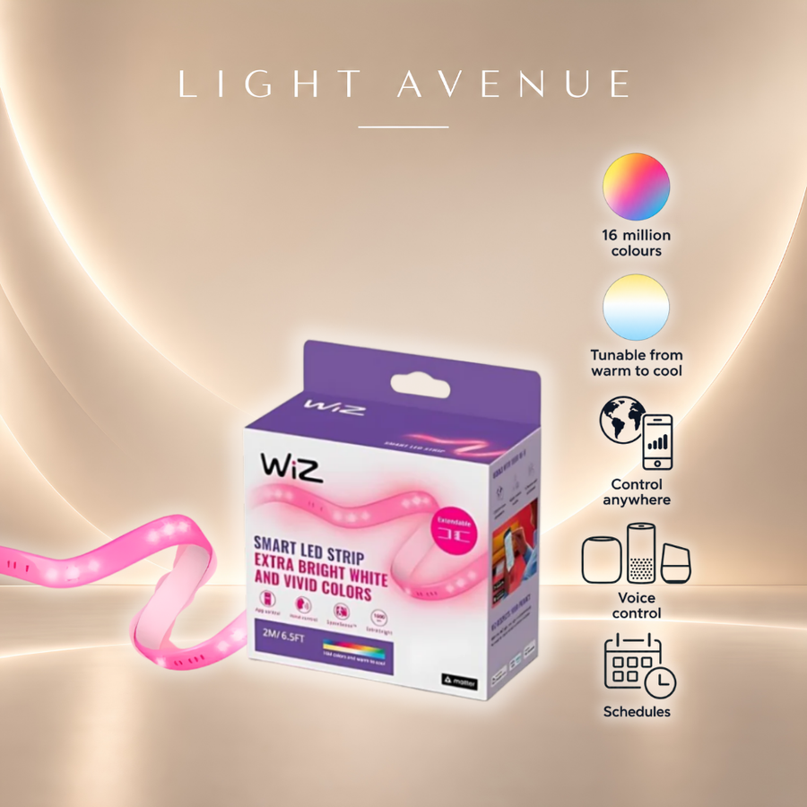 WiZ Smart WiFi RGB LED Strip Light 2m 1600lm Starter Kit MY 20W 2700k-6500k + RGB