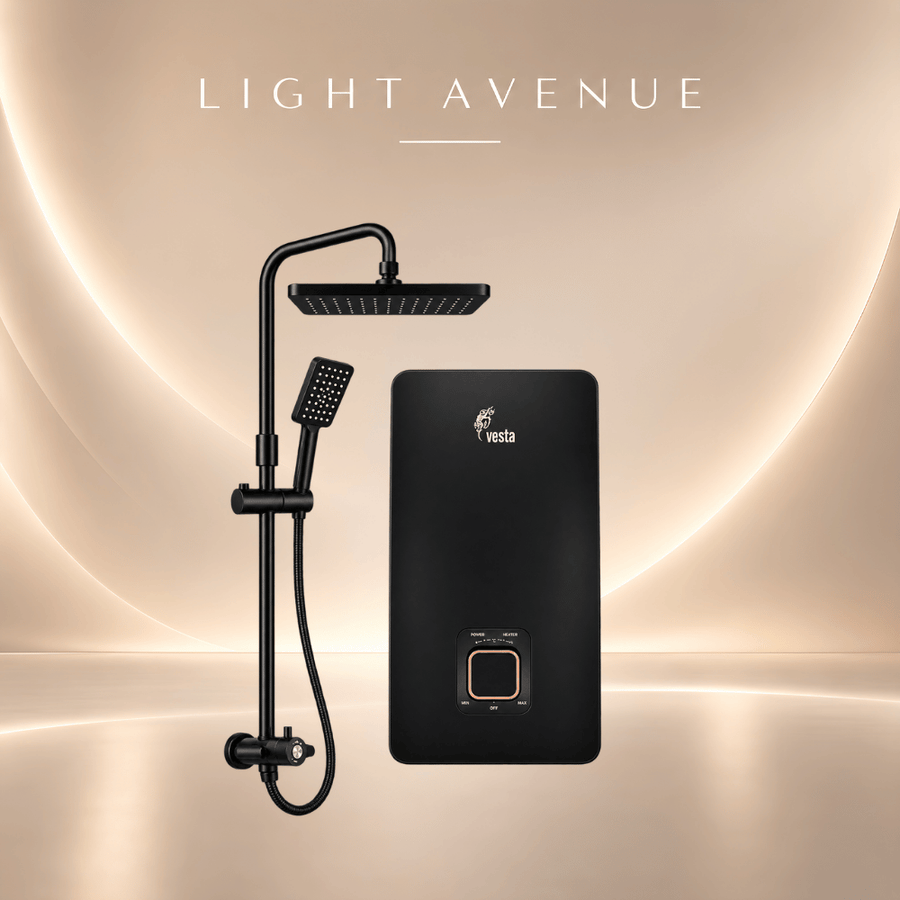 Champs Instant Water Heater - Vesta with Rain Shower Set Instant Heater - Light Avenue Singapore
