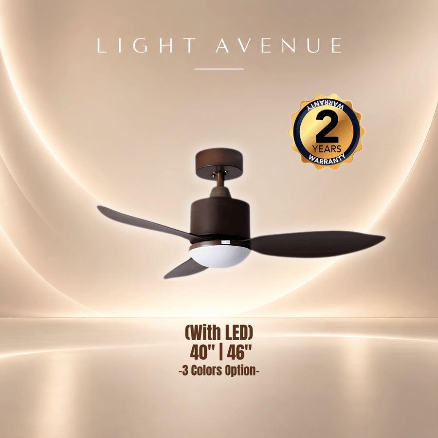 Crestar Value Air 3 Blades DC Ceiling Fan 40"/46" with LED Light & Remote Control — ceiling fan product image 1 at Light Avenue Singapore