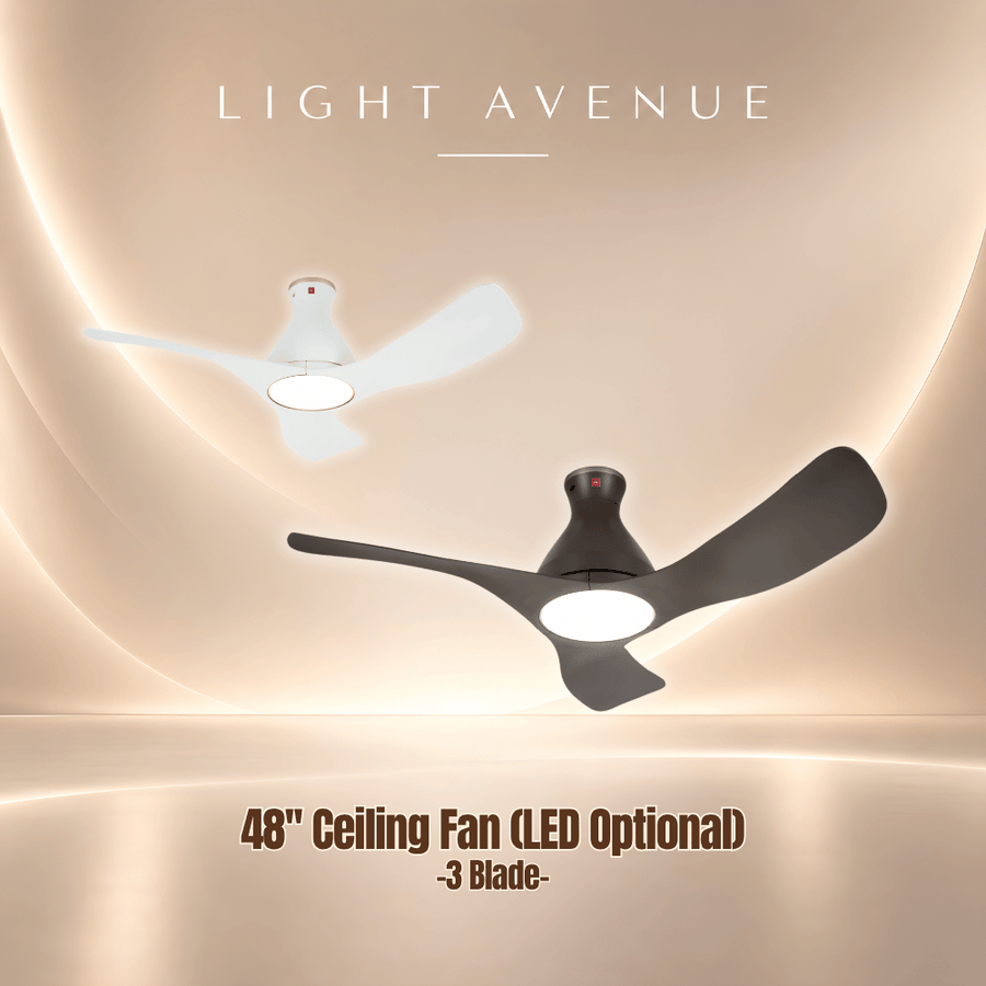 KDK Airy E48GP Ceiling Fan 48" with LED (3 Blade Ceiling Fan)
