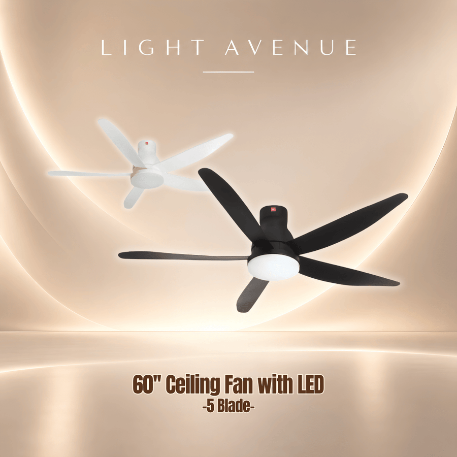 KDK U60FW Ceiling Fan 60inch with LED (5 Blade Ceiling Fan)