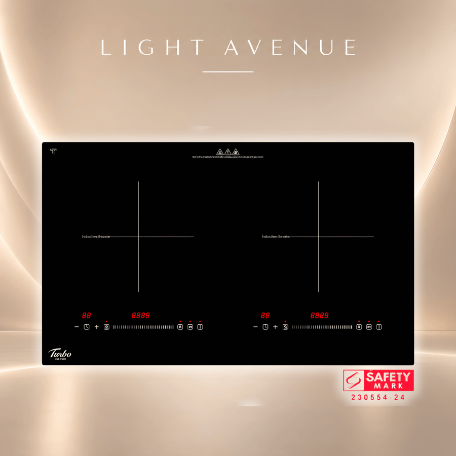 Turbo Italia TIA800B 75cm 2 Zones Induction Hob with Touch Control — induction hob product image 1 at Light Avenue Singapore