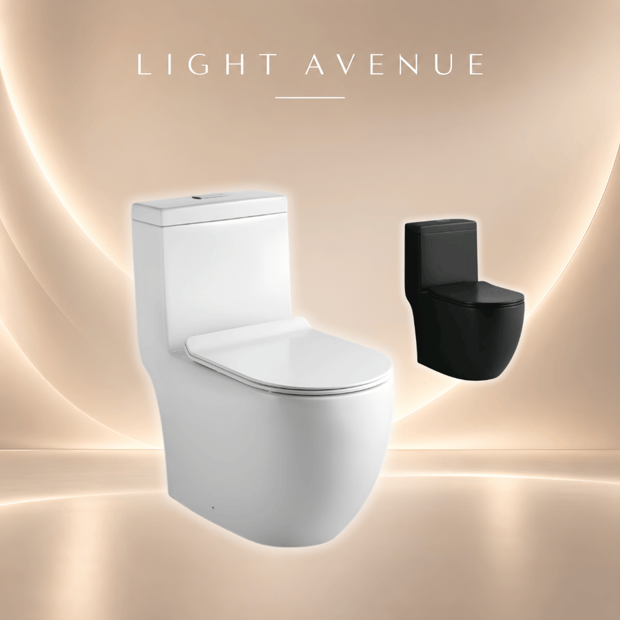 Magnum Toilet Bowl M-938 Turbo Tornado Flushing 1-Piece WC (White/Black)