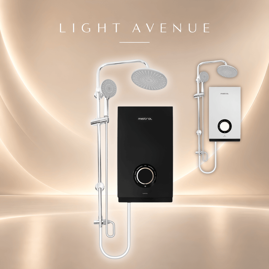 Mistral Instant Rainshower Heater MSH103-WH/BK Hand Shower - Light Avenue Singapore