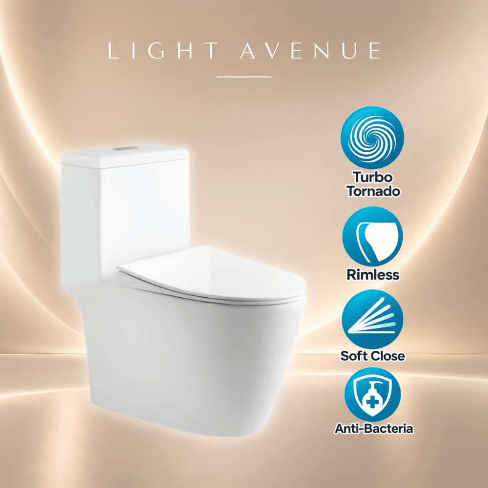 Zaffiro PWC-9130 One-Piece Toilet Bowl – Tornado Flush