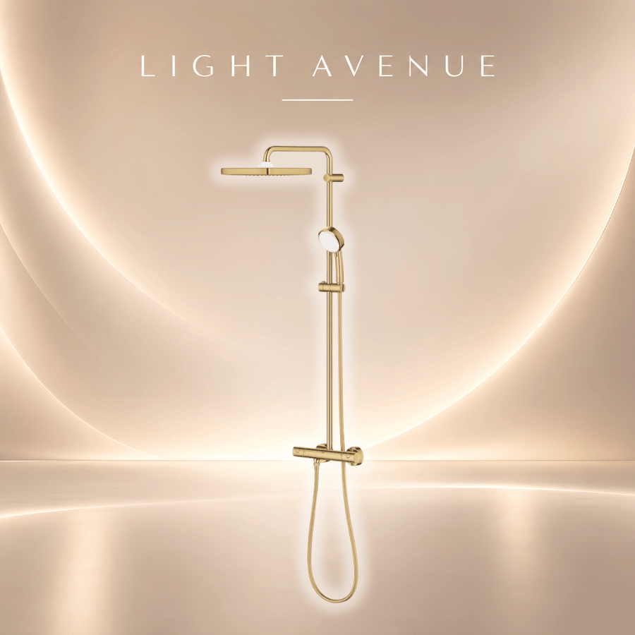 GROHE Tempesta Cosmopolitan Rainshower System with Thermostatic Shower Mixer – 26689GL0