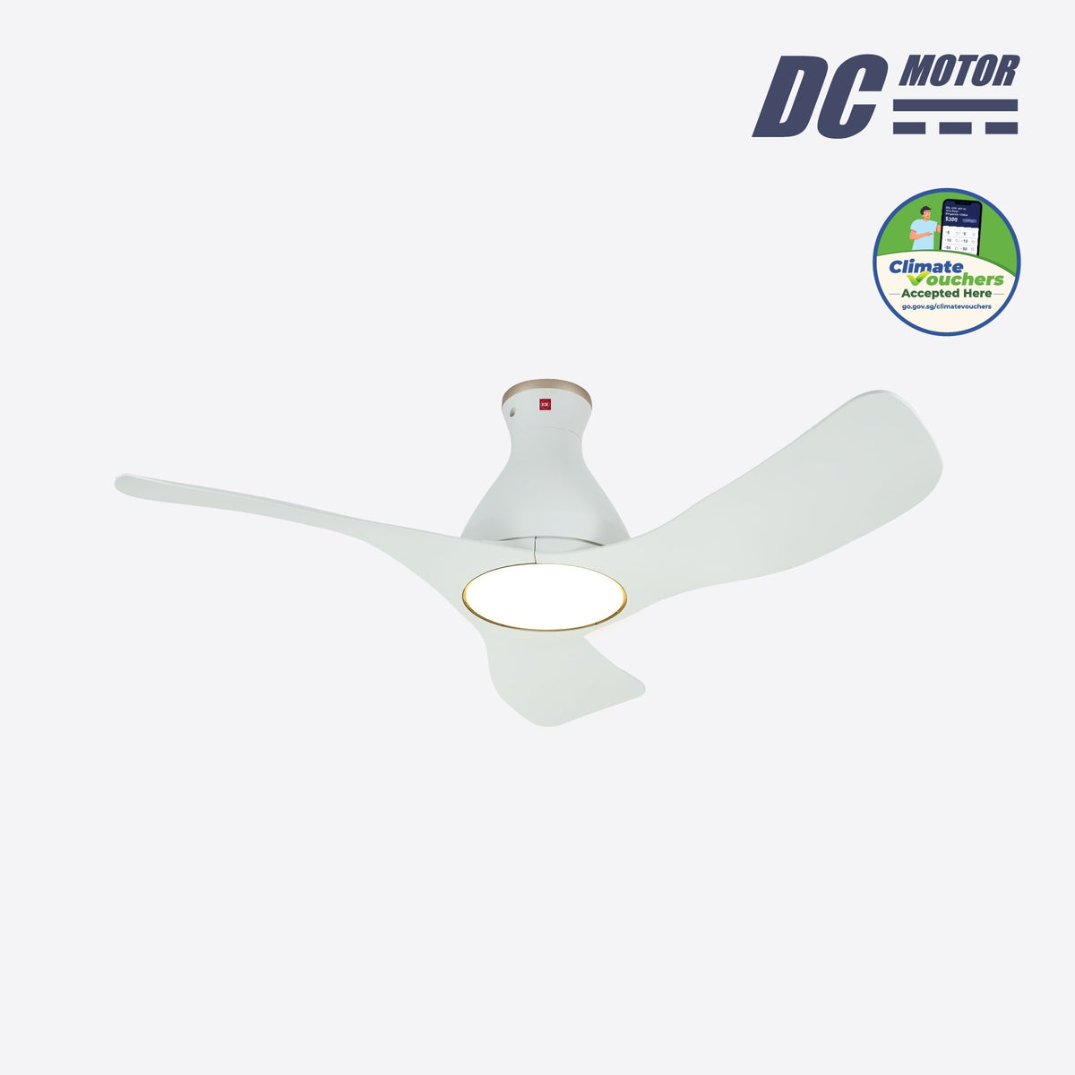 KDK Airy E48GP Ceiling Fan 48 Inch with LED (3 Blade Ceiling Fan)