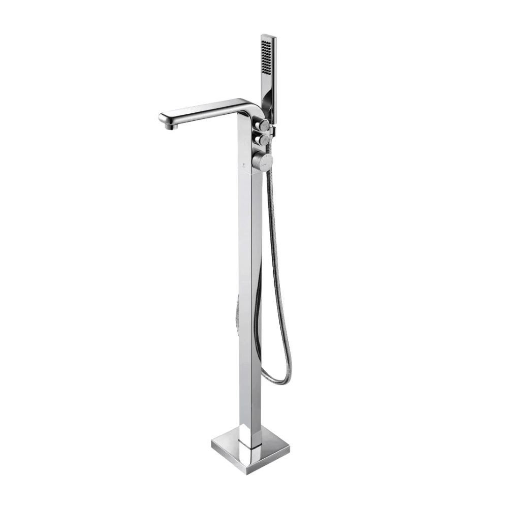 Rigel R-SPT4400028-BM Floor Standing Bath Spout Set - Matte Black