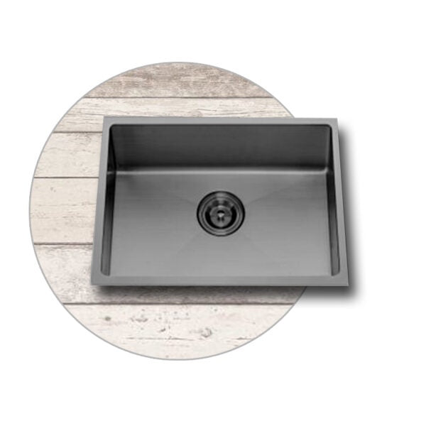 Aalto 5843N Top Undermount Kitchen Sink Gun Metal
