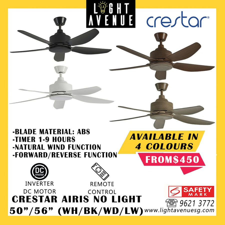 Crestar Airis+ Smart Ceiling Fan 5 Blade 50"/56"