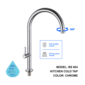 Boshsini BS804 Kitchen Cold Tap Chrome