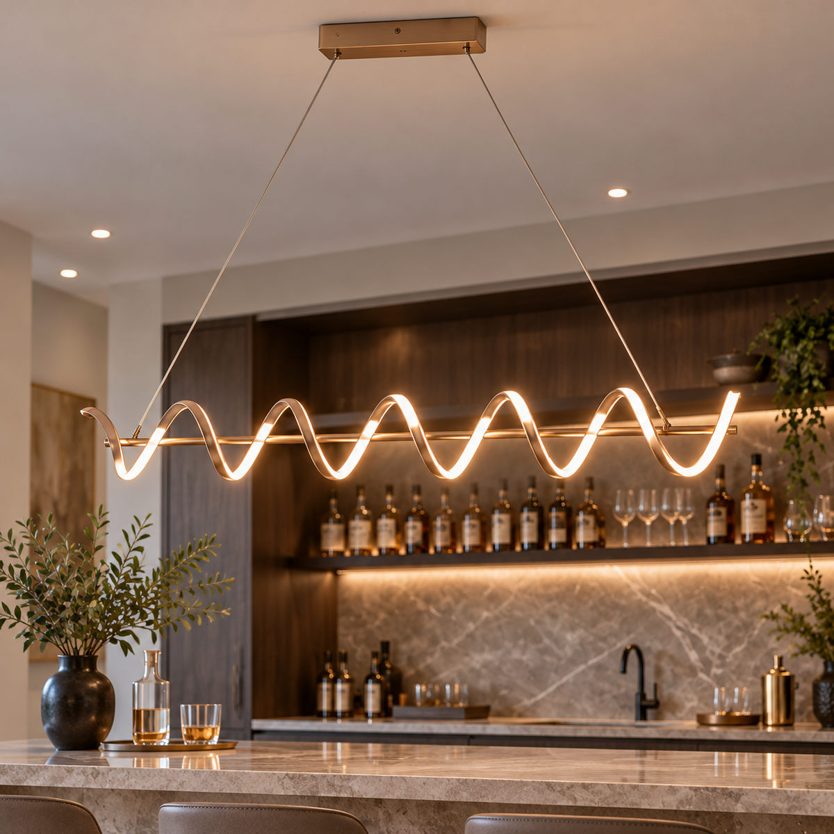 9119 Spiral LED Pendant Light