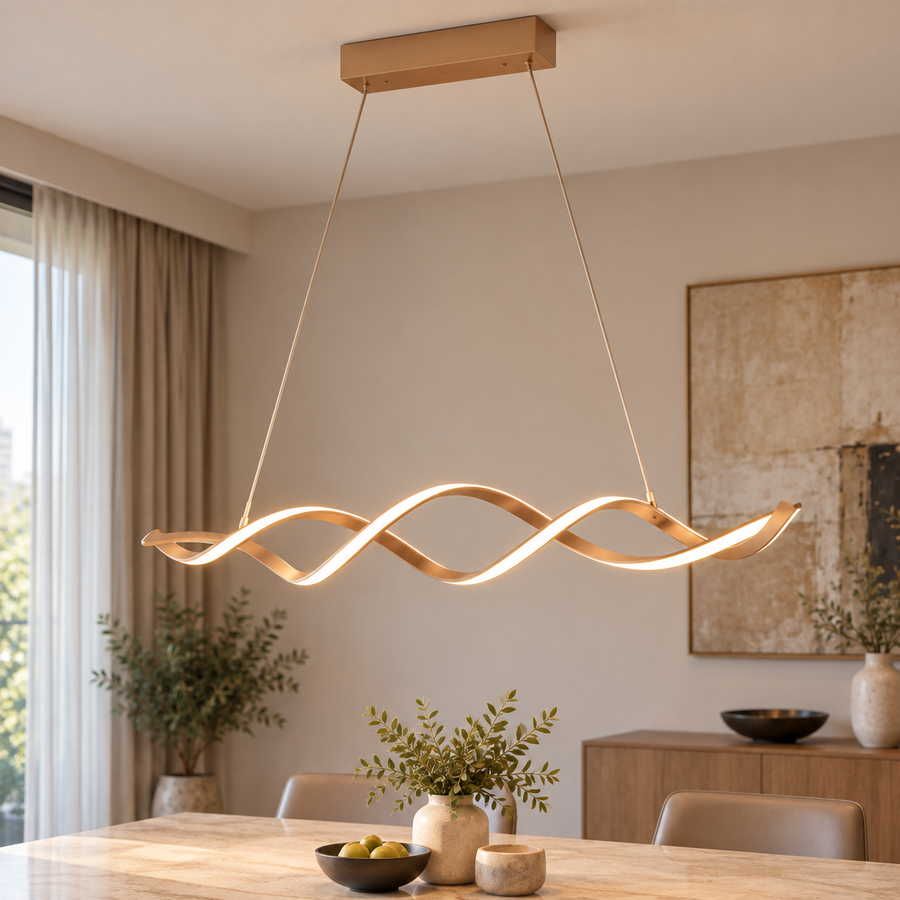 9122 Twisted Ribbon LED Pendant Light