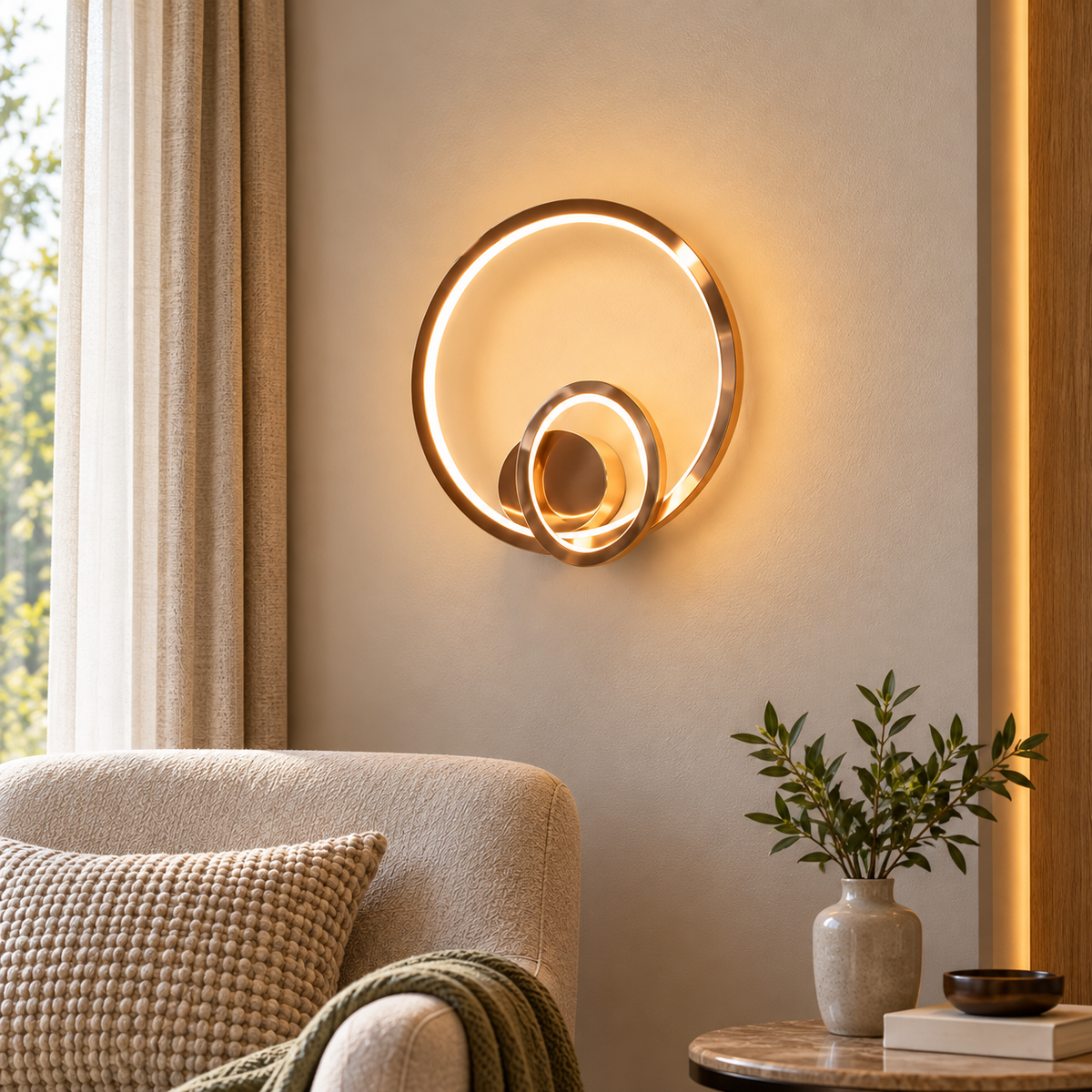 9144 Double-Ring LED Wall Light