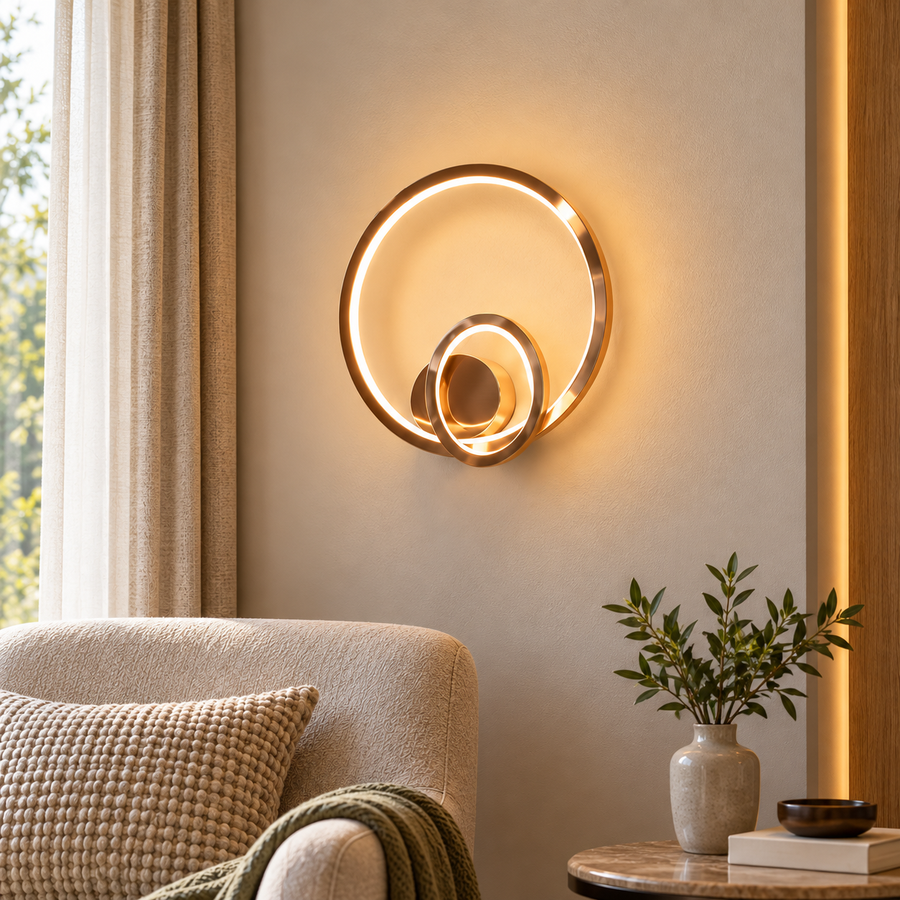 9144 Double-Ring LED Wall Light
