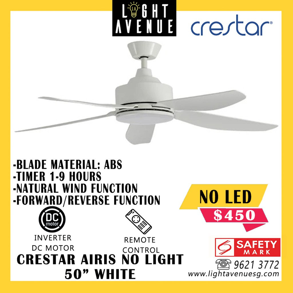 Crestar Airis+ Smart Ceiling Fan 5 Blade 50"/56"