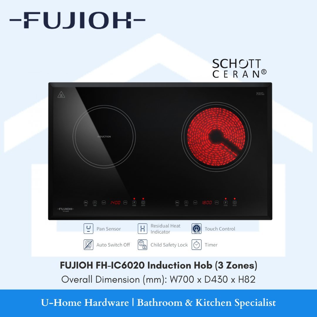 FUJIOH FH-IC6020 Hybrid Hob with Induction & Ceramic Zones