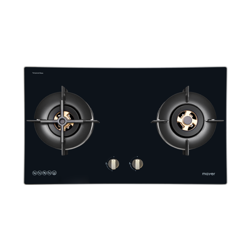 Mayer 86cm 2 Burner Glass Gas Hob MMGH8821HI