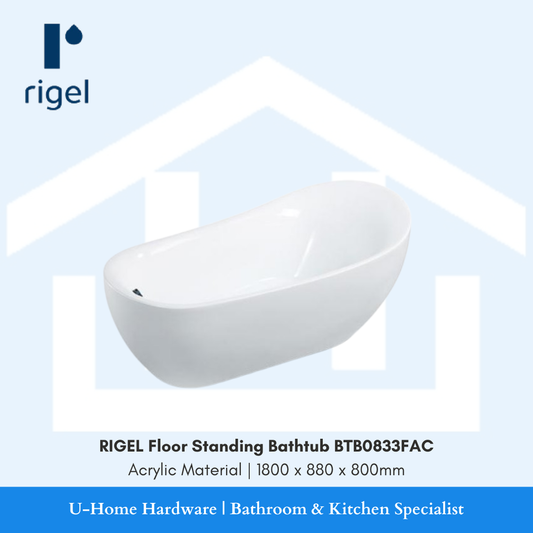 Rigel R-BTB0833FAC Free Standing Bathtub