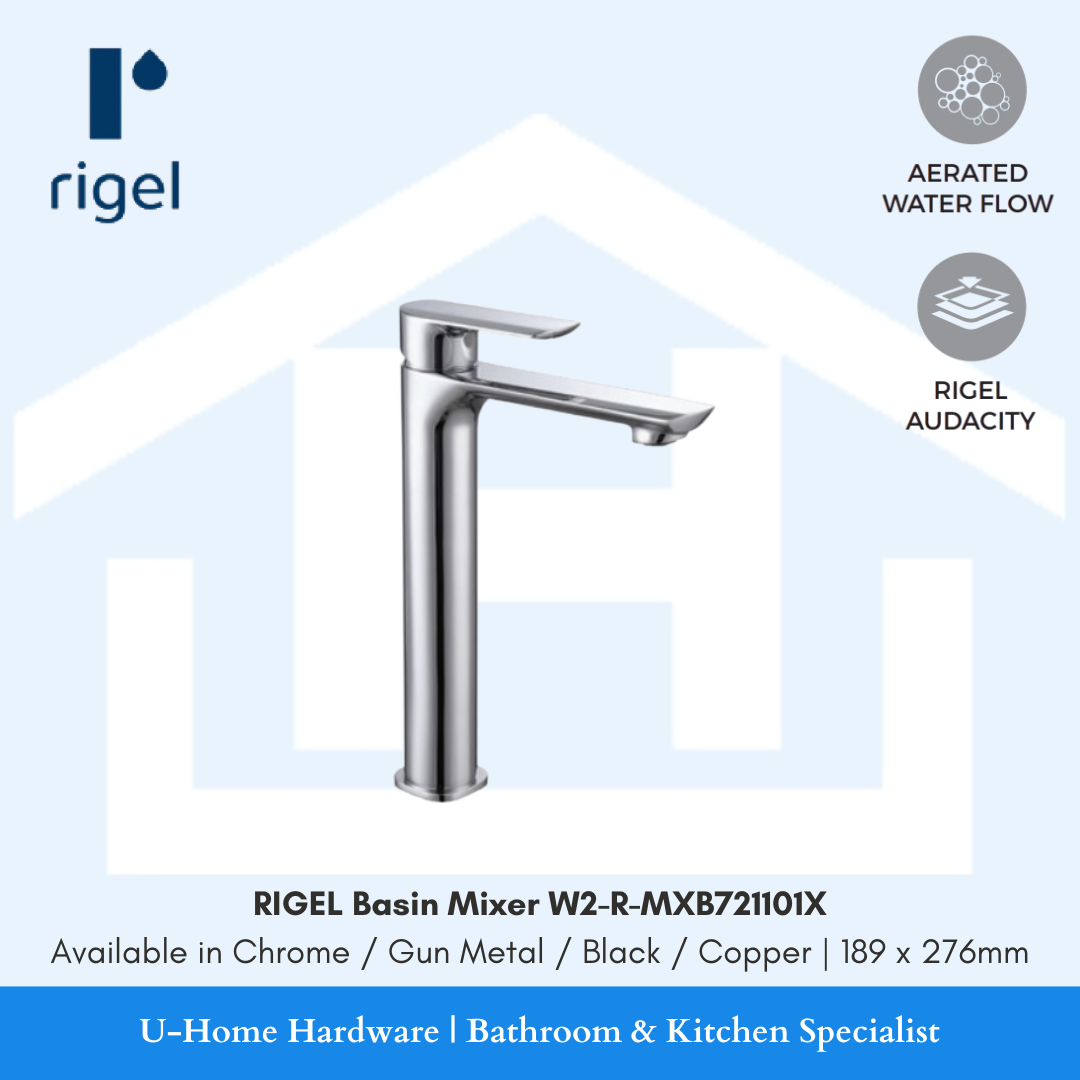 Rigel MXB721101X Extended Basin Mixer - Chrome