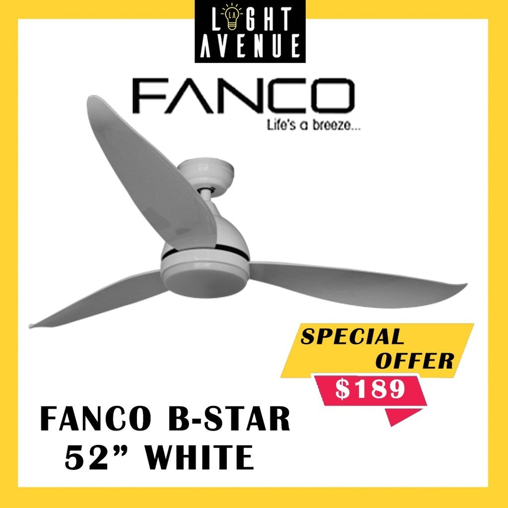 Fanco B-Star Ceiling Fan 36"/46"/52"