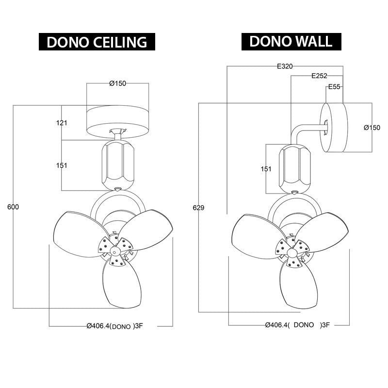Fanco Dono Corner/Wall Fan 16"