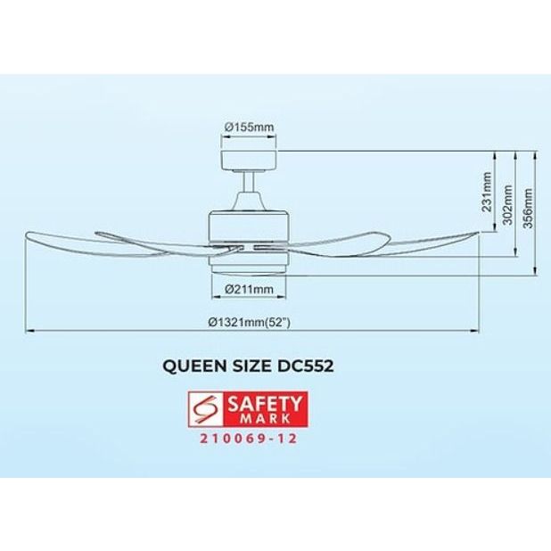 Samaire 5 Blade 42"/52"/56" Ceiling Fan with Light