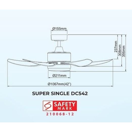 Samaire 5 Blade 42"/52"/56" Ceiling Fan with Light