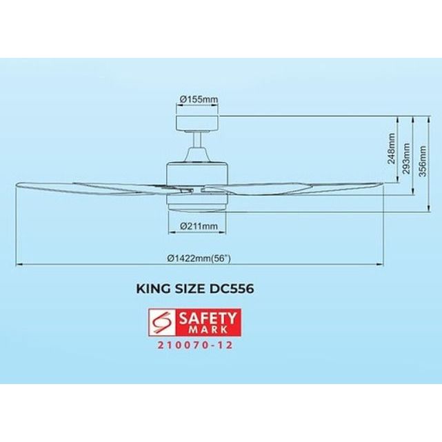 Samaire 5 Blade 42"/52"/56" Ceiling Fan with Light