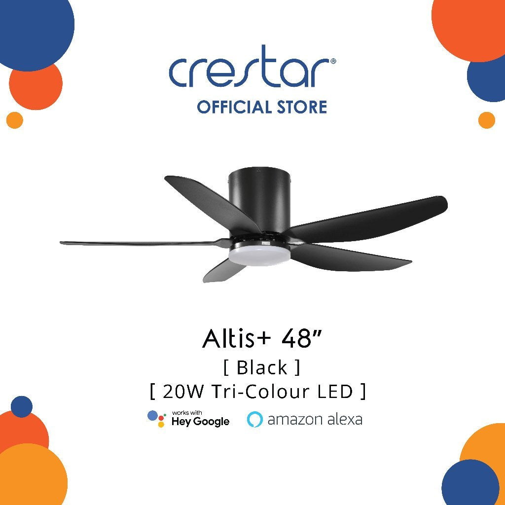Crestar Altis 5 Blade Smart Ceiling Fan 48"/54"