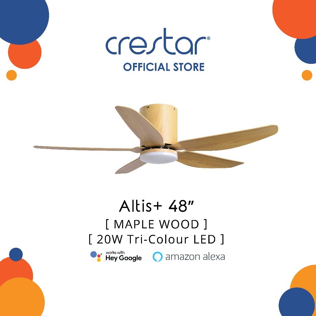 Crestar Altis 5 Blade Smart Ceiling Fan 48"/54"
