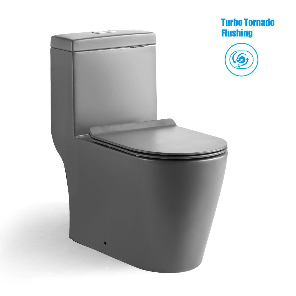Magnum Toilet Bowl M-919 Turbo Tornado Flushing 1-Piece Toilet Bowl