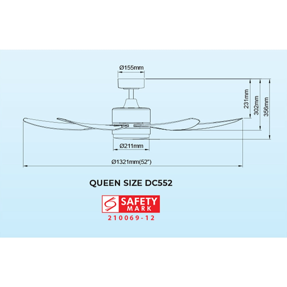 Samaire 5 Blades DC Ceiling Fan 42"/52"/56"