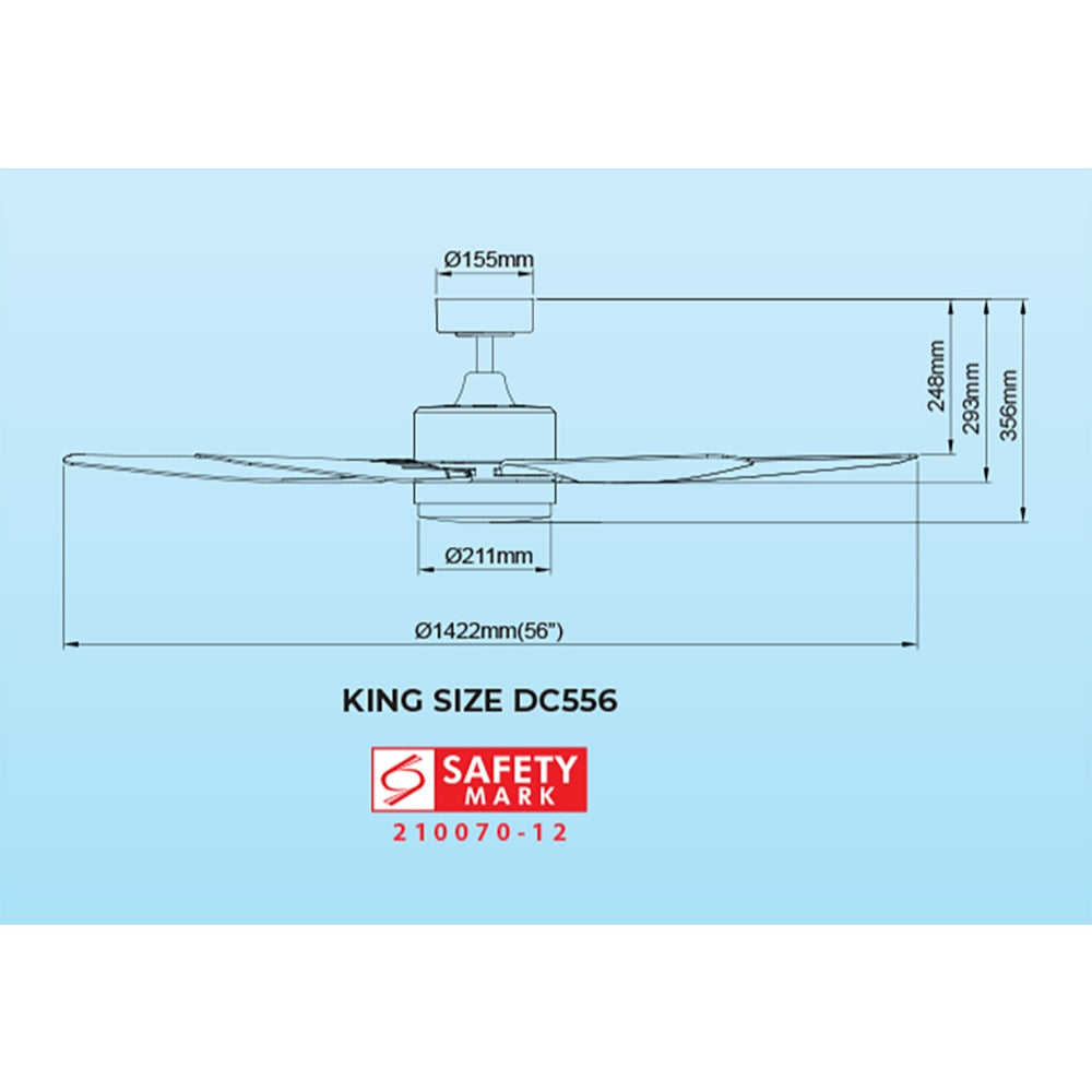 Samaire 5 Blades DC Ceiling Fan 42"/52"/56"