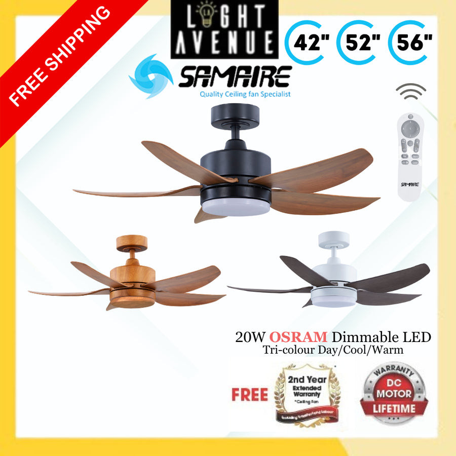 Samaire 5 Blades DC Ceiling Fan 42"/52"/56"