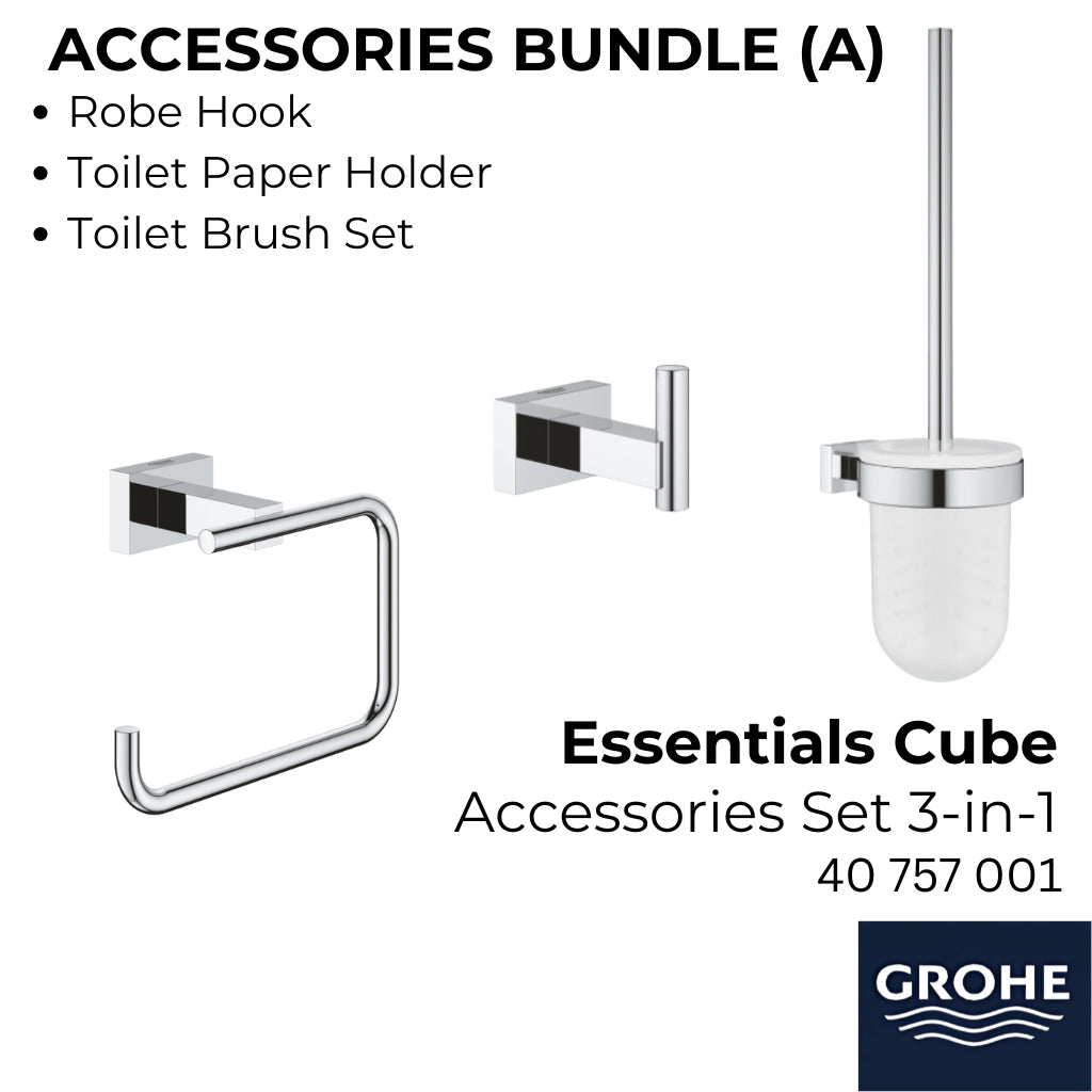 Grohe 40 510 001 Essentials Cube Towel Ring