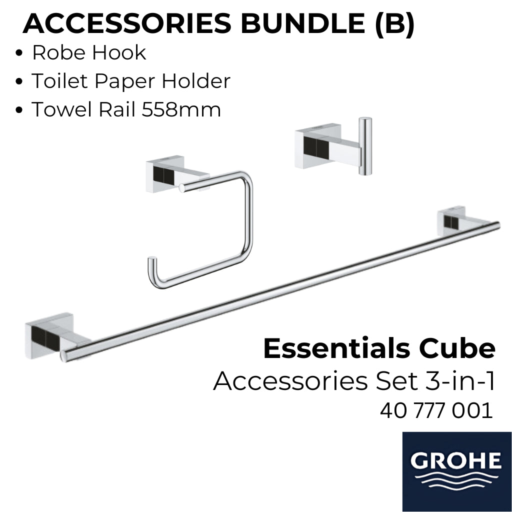Grohe 40 509 001 Essentials Cube Towel Holder