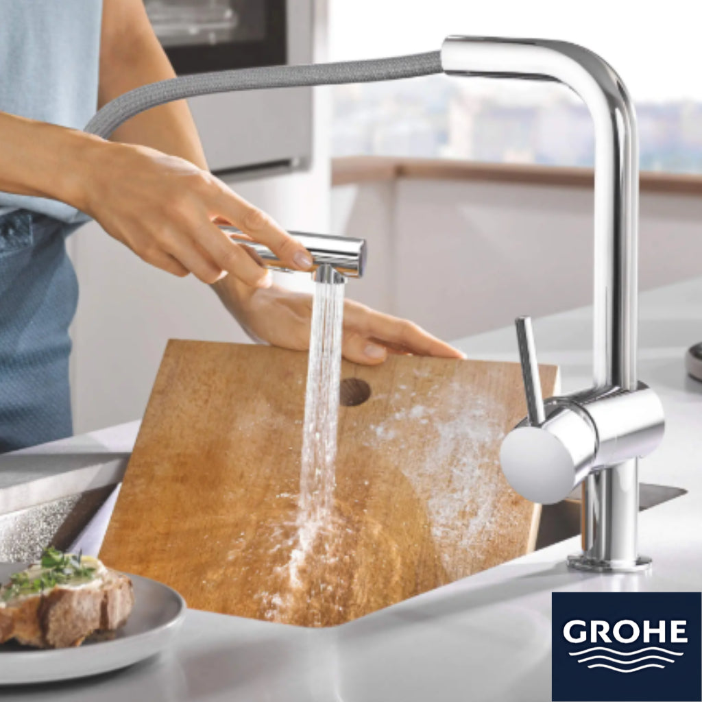 Grohe 32 918 DC0 Minta C-Spout Sink Mixer