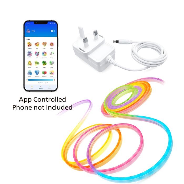 WiZ Smart WiFi Neon Flex Strip Lighting 5m 24W Type-G GM