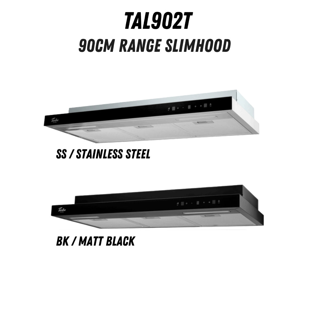 Turbo Incanto TAL902T-3 Series 90cm Range Slim Hood with 3 Speed Touch Control & Hand Wave Control