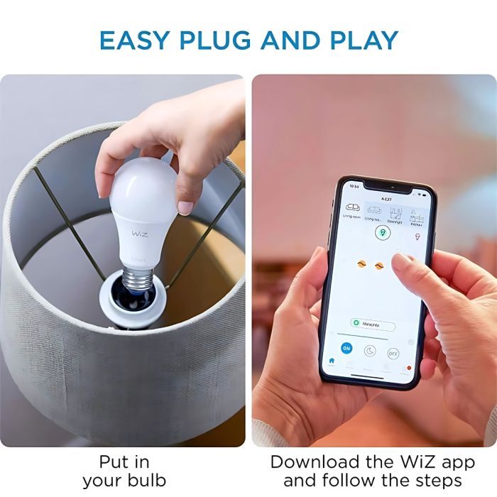 WiZ LED A60 E27 BULB WHITE 9W - TW